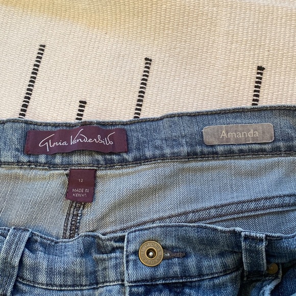 Gloria Vanderbilt Amanda Women's Jeans Size 12 With Embroidered Pockets - Picture 8 of 11